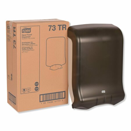 TORK Tork Multifold and C-Fold Hand Towel Dispenser Smoke H2 H25, One-at-a-Time Dispensing,  73TR 73TR